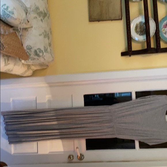 H&M Gray Tshirt Dress long maxi boho style - Picture 4 of 4
